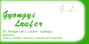 gyongyi laufer business card